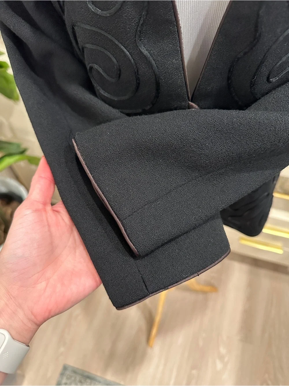 Vintage Christian Dior Evening Wool Jacket/Collarless Blazer
